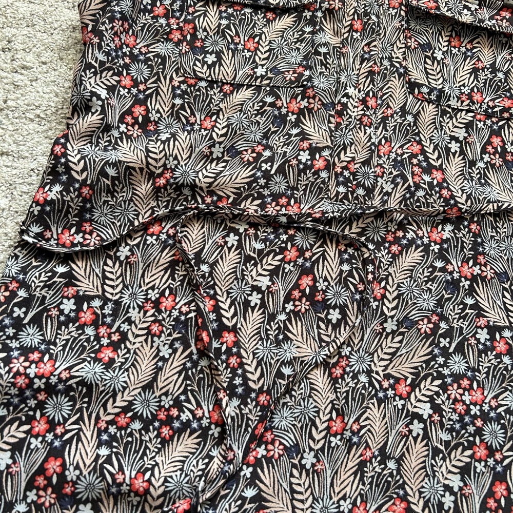 LOFT Outlet Floral Mini Tie Waist Dress - Picture 5 of 8